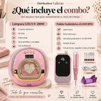 Combo Lámpara LED/UV 288W + Pulidor Inalámbrico 45.000 RPM