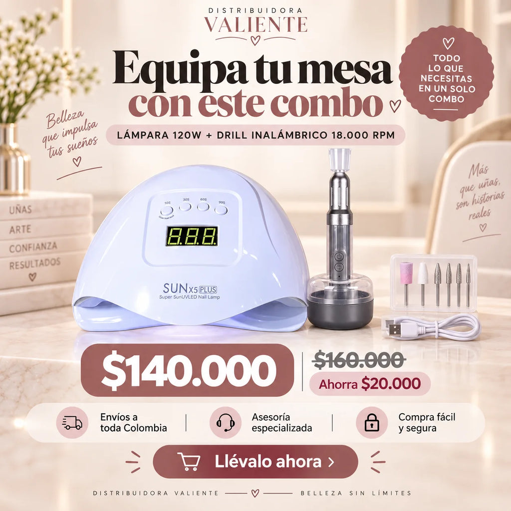 Combo Lámpara 120W + Pulidor Inalambrico 18.000RPM